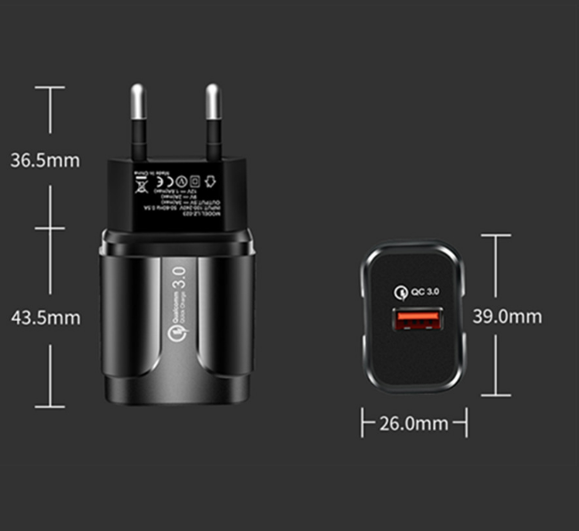 Bloc de recharge rapide USB pour rasoirs Precisions Pro/Pro+ (EU)