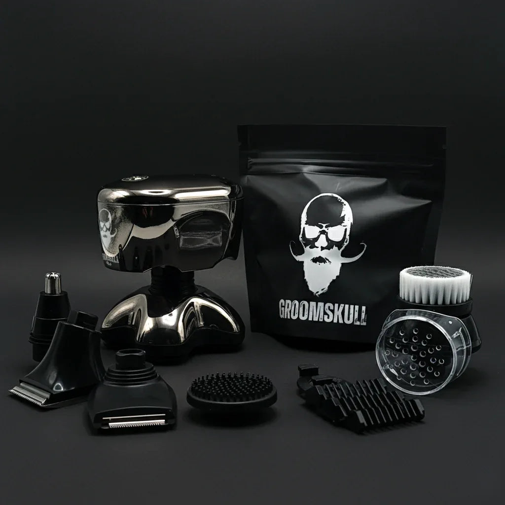 GroomSkull® Precision Pro 2 – Un rasage net. Sans effort. Sans irritation. Sans saleté. - GroomSkull®