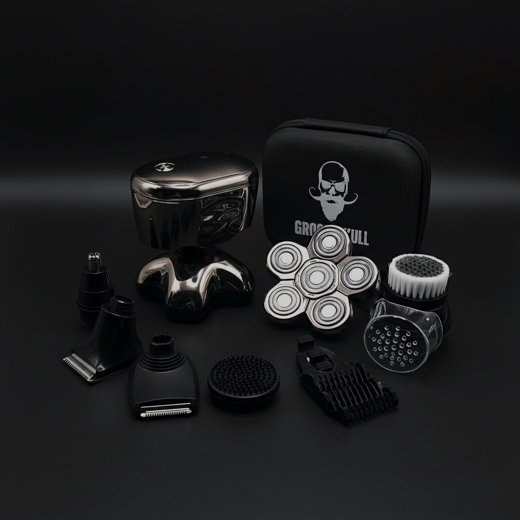 GroomSkull® Precision Pro 2 - La Perfection du Rasage, Lames SkinFlow™ Inégalées.